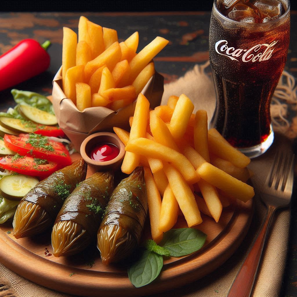 Dolmadakia + Salade + Boisson